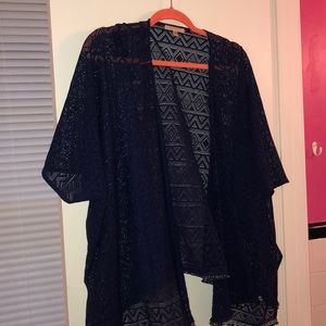 Blue Patterned Shawl